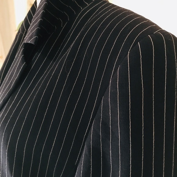 Mark and Spencer Blue & White Pinstripe Blazer - Picture 5 of 8